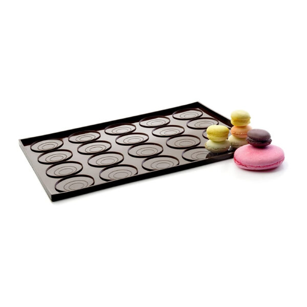 20 Cavity Macaroon And Whoopee Pie Mould Of Silicone, Brown