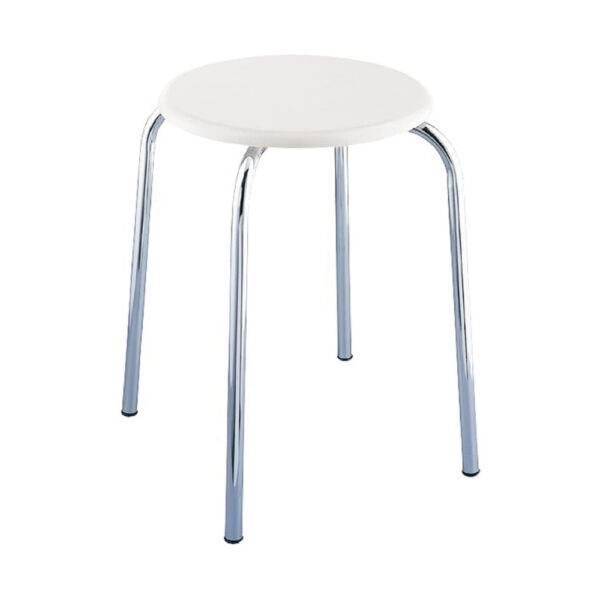 Bathroom Stool With White Mdf Plate