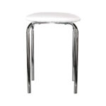 Bathroom Stool With White Soft Seat