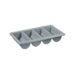 Cutlery Tray Box Stand (4 Cell) Grey/Milky
