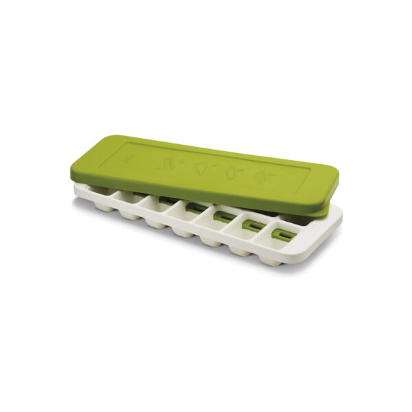 Quicksnap Ice Cube Tray With Cover Lid White/Green - Joseph Joseph