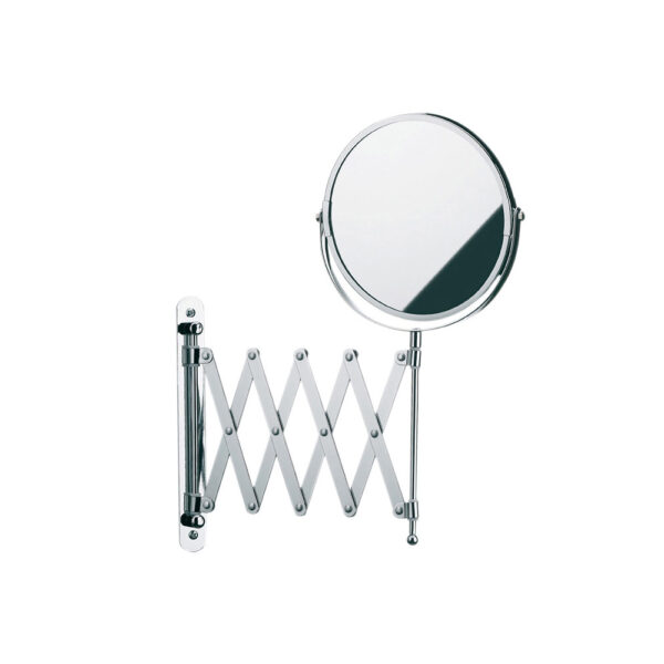 Wall Mirror Rotatable Extendable 5X Magnifying Chromed