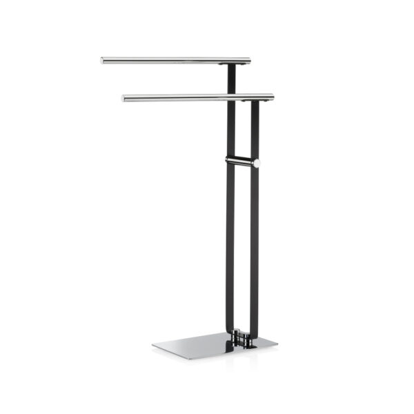 Towel Holder Sirius Metal Chrome Plated Powder Coated Black 30X20X80,5Cm, Bars 40,5Cm