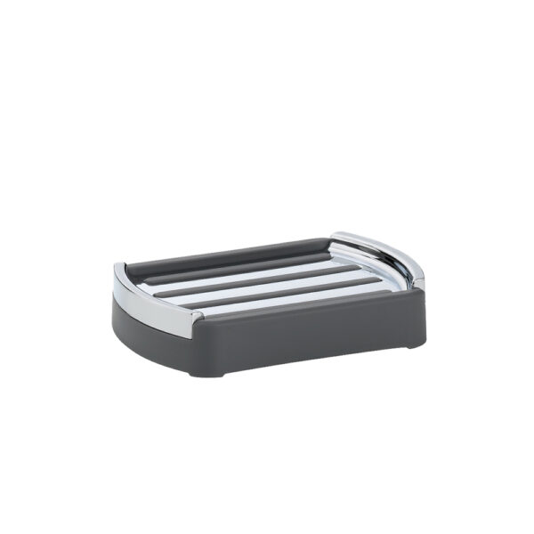 Soap Dish Marta Grey Plastic 12,5X9Cm, 2,5Cm
