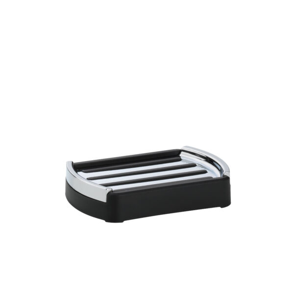 Soap Dish Marta Black Plastic 12,5X9Cm, 2,5Cm