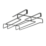 Under Shelf Glass Holder Black Polytherm (Italy)