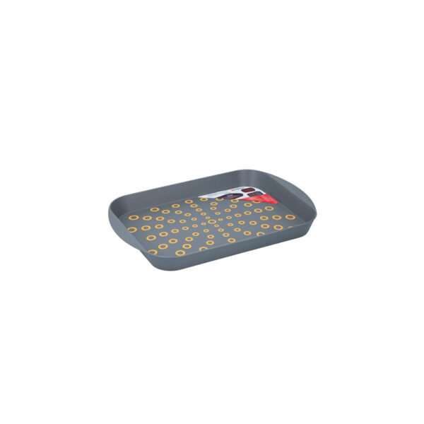 Non-Slip Food Serving Trays 3 Assorted Colors
