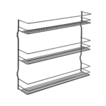 Spice Rack 3 Tier Black (Italy)