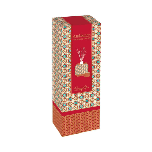 Porcelain Fragnance Diffuser With Natural Willow Ambiance Hammam Red