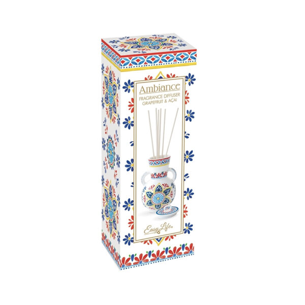 Porcelain Fragnance Diffuser With Willow Mediterian Blue
