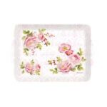 Serving Tray With Handles Floral Damask