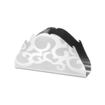 Napkin Holder Damask Silver