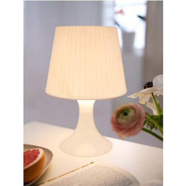 Table Lamp White Plastic