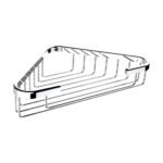 Bathroom Ss Corner Shelf Basket Chrome Finish