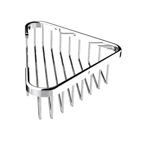 Bathroom Ss Corner Shelf Basket Chrome Finish