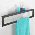 Towel Rail With Sleek Shelf Anthracite