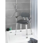 Bath Stool With Arm And Back-Rest Adjustable Secura - Image 2