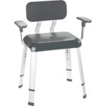 Bath Stool With Arm And Back-Rest Adjustable Secura