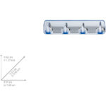Plastic Hook Strip 19Cm With 4 Hooks Chrome - Image 2