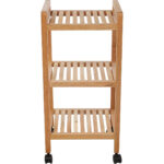 Roller Cart Rack 3-Tier Walnut Wood Norway - Image 2