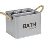 Bathroom Box 4 Compartments Grey