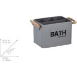 Bathroom Box 4 Compartments Grey - Image 4