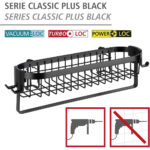 Wall Shelf With Hooks Classic Plus Black - Image 4