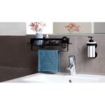 Wall Shelf With Hooks Classic Plus Black - Image 3