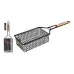 Bbq Grill Basket Non Stick Black