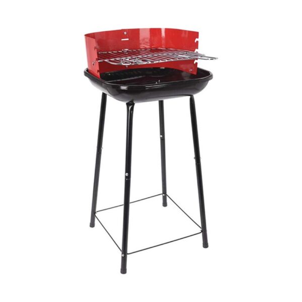 Charcoal Bbq Grill Half Open Red