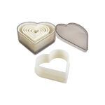 Cookie And Pastry Cutter Set Of 7 Sizes Heart