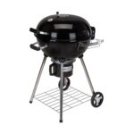 Charcoal Bbq Grill On 2 Wheels Black Ss