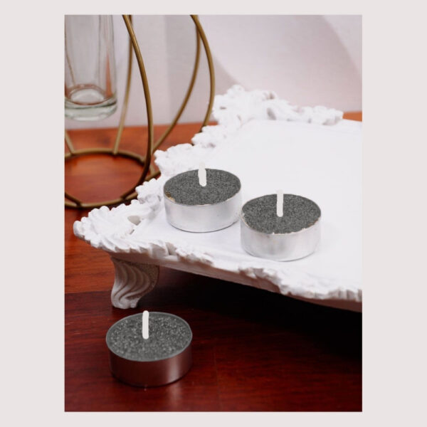Tealight Candle Set Of 8Pcs Grey