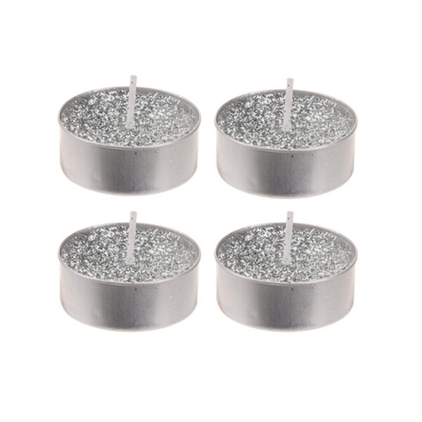 Tealight Candle Set Of 8Pcs Silver