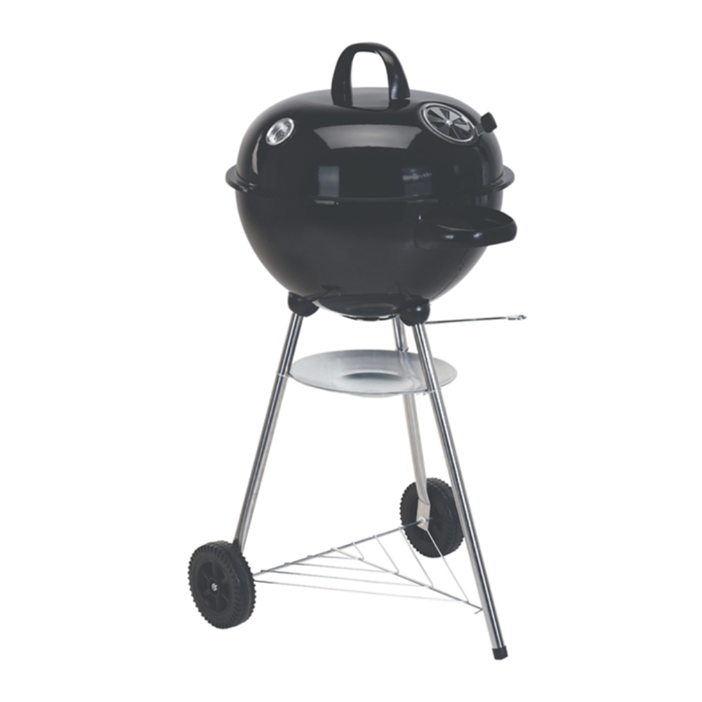 Spherical Bbq Grill With Wheels And Thermometer 48Cm