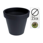 Flowerpot Round 25Cm Anthracit