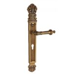 Lever Handle Set With Plate (R) Small Matt Old Antique