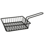 Mini Square Fry Basket Black Metal