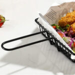 Mini Square Fry Basket Black Metal - Image 3
