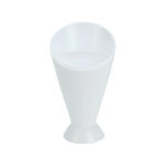Plastic Snack Bowl With Sauce Section In White 16.5Cm