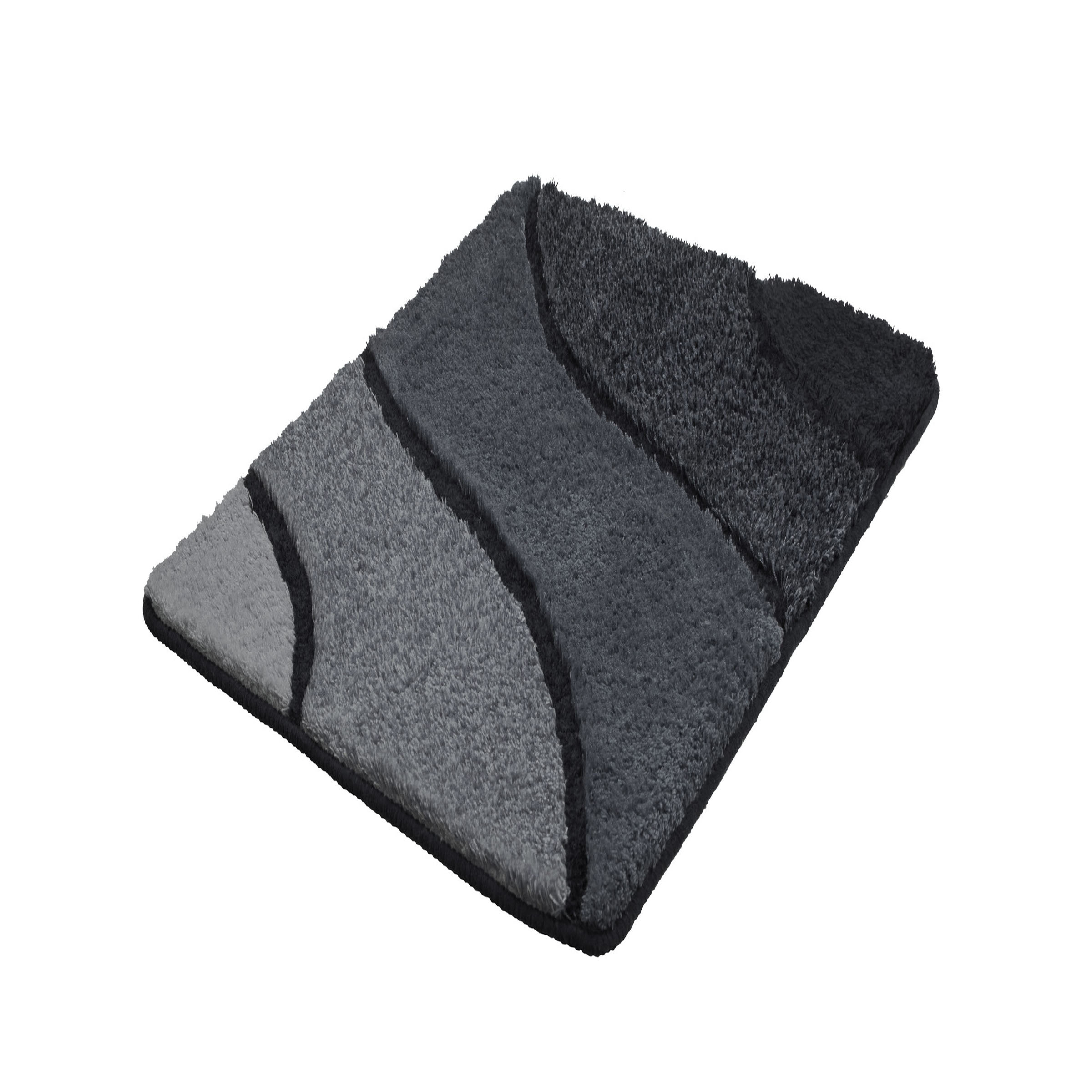 KLW-448 Bath Rug Wave Slate Grey 60 X 90Cm - Image 1