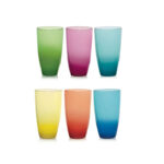 Long Drink Glass 6Pcs Set 370 Ml Shadow Colors