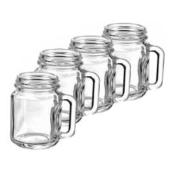 Mini Handle Jar Shot Glass Pack Of 4Pcs 35 Ml.