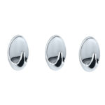 Dwarf Hooks Chrome 3-Pcs