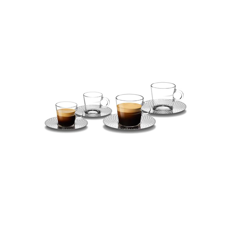 Nespresso View Set Tazzina In Vetro Con Piattino Per Espresso, 80 Ml, Lavabile In Lavastoviglie - 3
