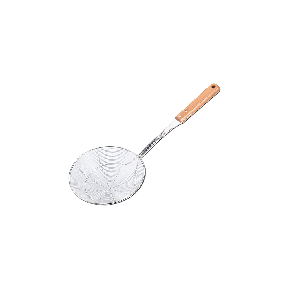 AT-1485 Stainless Steel Wire Strainer/Skimmer With Wooden Handle (Small) - Image 1