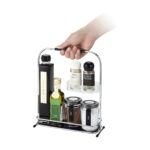 Spice Rack Silver Steel Chrome Plated Forma - Image 2