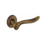 Lever Handle On Round Rose Old Bronze Amalfi