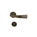 Lever Handle On Round Rose Antique Finish