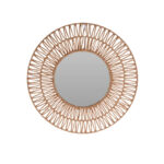 Round Mirror With Paper Frame 60Cm